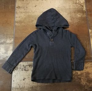 Gap 5T Dark Gray Waffle KnitHoodie
